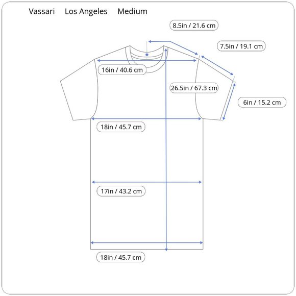 Rare Vassari Los Angeles Light Blue Crew Neck Men's Designer Shirt - Cut Edges - Picture 2 of 15